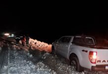 Vialidad Provincial rescató a conductores atrapados por el temporal en la Ruta Provincial N° 43