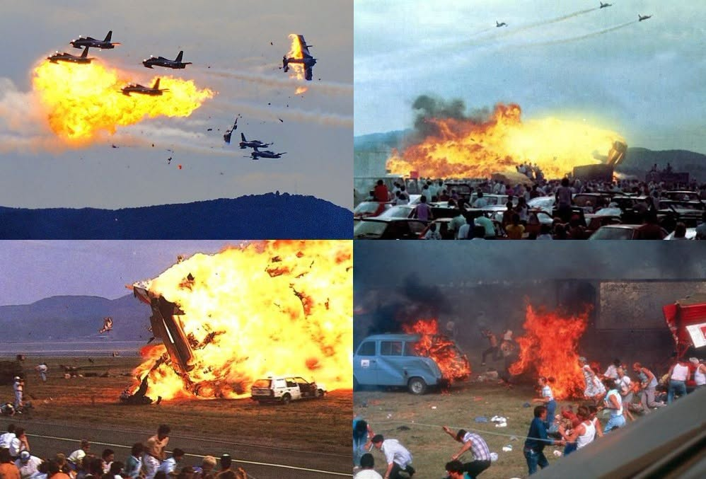 Así fue el peor accidente aéreo de la historia durante una exhibición