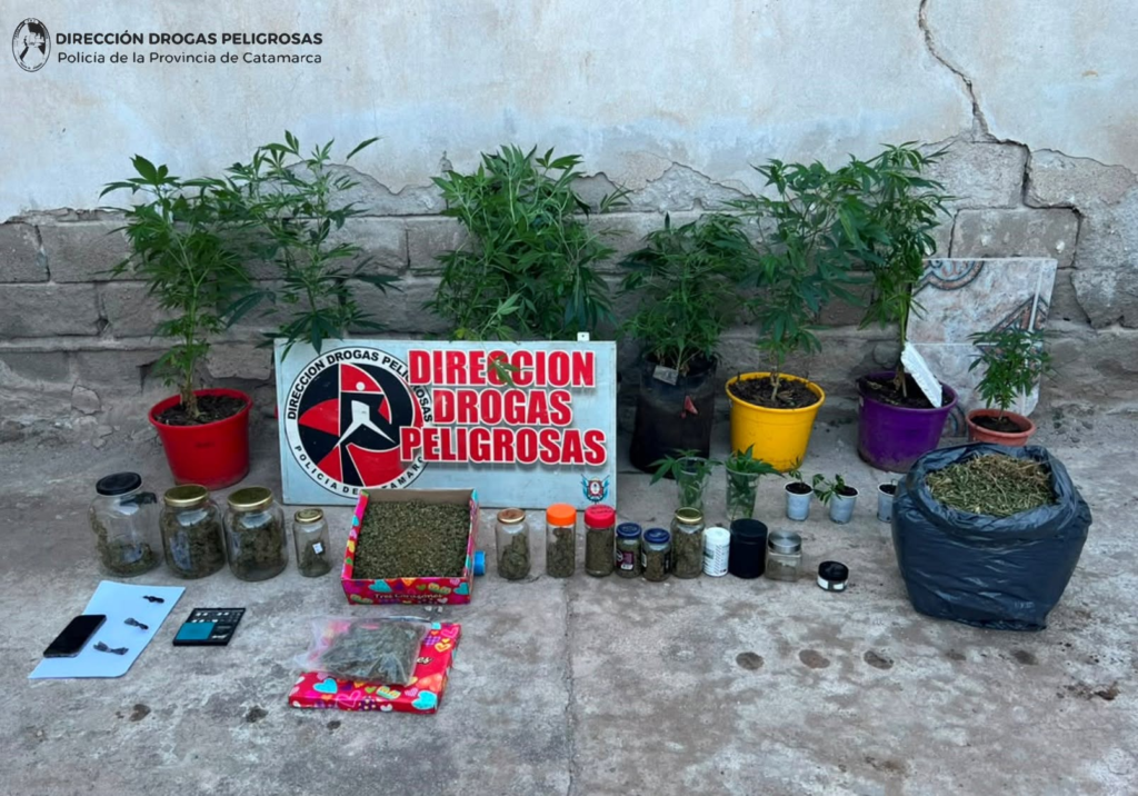 Catamarca: detuvieron a una mujer y le secuestraron cocaína y marihuana en Valle Viejo