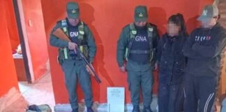 Gendarmería secuestro 184 kilos de hojas de coca