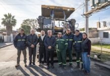 Jalil y Zenteno recorrieron el avance del asfaltado en el barrio Don Félix