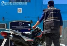 La Policía de Catamarca recuperó una moto robada: hay un detenido
