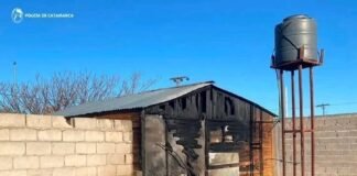 Lamentable: quemaban pastizales y se incendio una vivienda