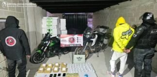 Secuestran 10kg de droga y detienen a dos personas en el Sur
