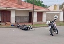 Accidente en Valle Viejo: dos motociclistas fueron trasladados al hospital