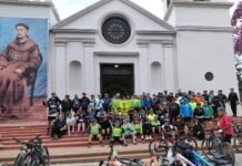 Casi un centenar de ciclistas peregrinó para honrar al Beato Mamerto Esquiú