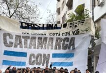 Más de 50 militantes catamarqueños participaron en San José 1111 de la jornada federal en apoyo a Cristina Kirchner