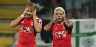 Prestianni brilló con gol y asistencia en triunfo de Benfica sobre Moreirense