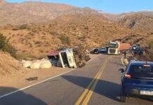 Restringen la circulación en la Cébila para el rescate del camión siniestrado