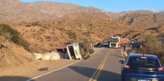 Restringen la circulación en la Cébila para el rescate del camión siniestrado
