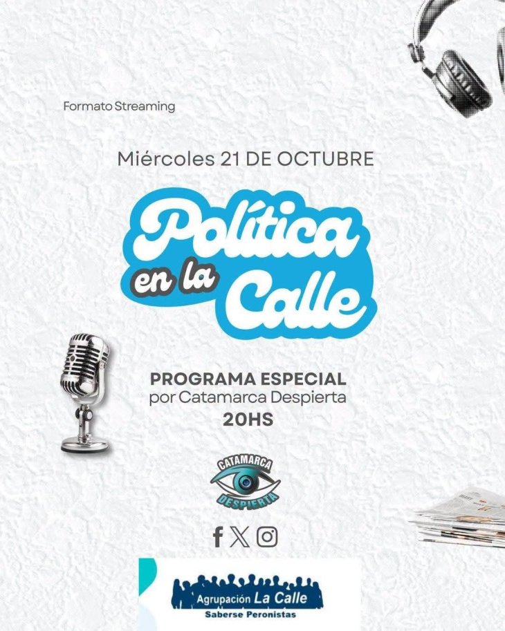 Hoy en Política en La Calle - Streaming tenemos un invitado de lujo.