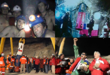 La noche que salió a la superficie el último de los 33 mineros rescatados con vida luego del derrumbe de la mina en Chile