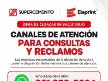 Obra de cloacas: Las empresas responsables habilitaron canales para consultas y reclamos