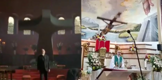 ¿Predicción o coincidencia?: comparan muerte del sacerdote en Ecuador, aplastado por una cruz, con escena de película de terror