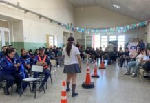 Seguridad Vial realizó una jornada de capacitación y trabajo territorial en Mutquín