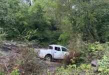 Vuelco de una camioneta durante el operativo de asistencia